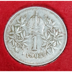 Koruna - 1 krone 1905 bz - "R"