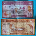 Cejlon - Šrí Lanka - 20 Rupie a 100 Rupie