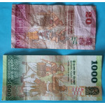 Cejlon - Šrí Lanka - 20 Rupie a 1000 Rupie