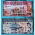 Cejlon - Šrí Lanka - 20 Rupie a 50 Rupie