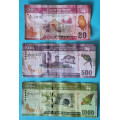 Cejlon - Šrí Lanka - 20 Rupie - 500 Rupie a 1000 Rupie