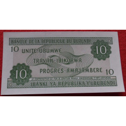 Burundi  10 frank 2007     