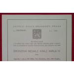 Dekret - Bronzová medaile Krále Karla IV. 1918-19 - udělen SB 1947 - Schreier