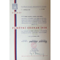 Dekret - Pamětní odznak 1938 - Kříž za věrné služby SNG udělen Ústředím SB 1948