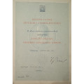 Dekret - Pamětní odznak druhého národního odboje podpis Nosek
