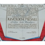 Dekret - Československá revoluční medaile - 1929 podpis Udržal
