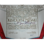 Dekret - Československá revoluční medaile - 1927 podpis Udržal - FRANCOUZSKÉ LEGIE