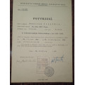 Dekret - Československý dobrovolec 1918-1919 udělen 1947