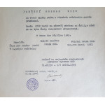 Opis dekret - Pamětní odznak 1938 - Kříž za věrné služby SNG s pochvalou velitele - udělen Velitelstvím SNSG 1945