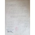 Prozatimní potvrzení -Dekret - Pamětní odznak 1938 udělen Ústředí Svazu Brannosti 1947