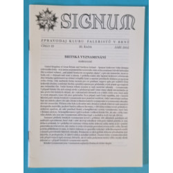 Faleristický časopis SIGNUM III. řada č. 19 - 2002 - Britská vyznamenání