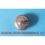 Četnictvo - Knoflík na uniformu - uniformní knoflík - zlatý mořený ČS - UNIVERSELLE - průměr 15mm