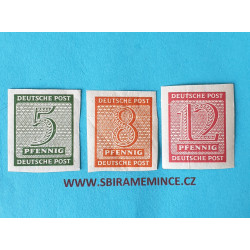 Německo - Sovětská Zóna - Sachsen 1945 - 5 , 8 , 12 pfennig 