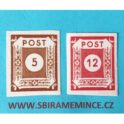 Německo - Deutsche Post - Sovětská zóna - 5 pf + 12 pfennig - Ost Sachsen 
