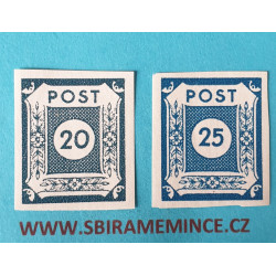 Německo - Deutsche Post - Sovětská zóna - 20 + 25  pfennig - Ost Sachsen