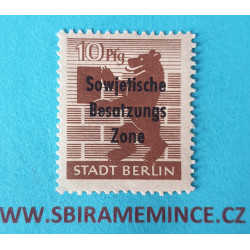 Německo Deutsche Post - Sovětská Zóna - Stadt Berlin - 10 pfennig