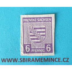 Německo Deutsche Post - Sovětská Zóna - Sasko 6 pfennig 1945 