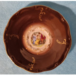 Porcelánový malovaný mokka šálek s podšálkem  zn. Haas & Czjzek