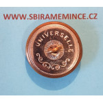 Četnictvo - Knoflík na uniformu - uniformní knoflík - zlatý mořený ČS - UNIVERSELLE - průměr 25mm