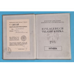 Protektorátní Vkladní knížka 1942 a Pracovní průkaz 1948