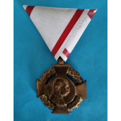 R-U FJI medaile - vyznamenání FJI -JUBILEJNÍ KŘÍŽ 1848-1908 - původní celuoidová stuha - velmi vzácná stuha
