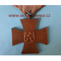 Pamětní medaile Československého dobrovolce z let 1918 - 1919 - KŘÍŽ V TĚŽKÝCH DOBÁCH - varianta matný typ , kratší ouško