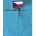 Smaltovaný klopový odznak Československá vlajka