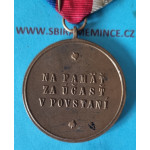Řád Slovenského Národního Povstání - Bronzová medaile - varianta bez písmena " K " - etue