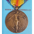 Mezispojenecká medaile Vítězství - Belgická verze - signovaná PAUL DUBOIS , neznačená - kulovité ouško
