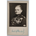 Fotografie generál a spisovatel Rudolf Medek - Autogram - vlastnoruční podpis