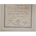 Dekret - Záslužný odznak Československé obce dobrovolecké z roku 1945 - kpt. Krivoss