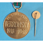 Pamětní medaile 21. střeleckého pluku Terronského s miniaturou