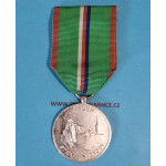 Stříbrná medaile IV. pluku Stráže svobody bez hvězdičky na stuze