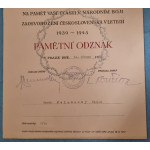 Dekret , Pamětní odznak SOPVP 1939-1945 a knoflíkový odznak SOPVP - Polanecký