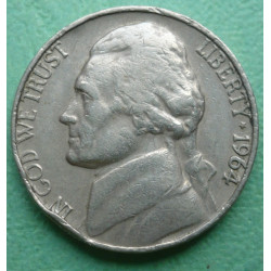 5 (five) cents 1964  Jefferson - CuNi