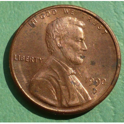 1 (one) cent Lincoln 1990 D - Cu