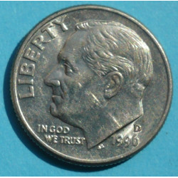  1 (one) dime Roosevelt 1996 D - CuNi