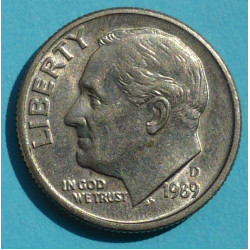  1 (one) dime Roosevelt 1989 D - CuNi