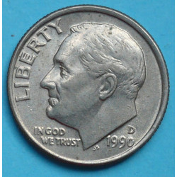  1 (one) dime Roosevelt 1990 D - CuNi