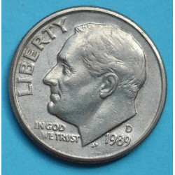  1 (one) dime Roosevelt 1989 D - CuNi