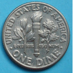  1 (one) dime Roosevelt 1986 D - CuNi