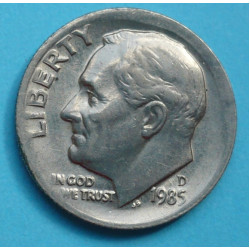  1 (one) dime Roosevelt 1985 D - CuNi