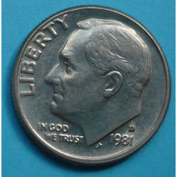  1 (one) dime Roosevelt 1981 D - CuNi