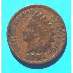 USA - 1 ( one ) cent 1901 indián - Indian Head