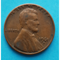 1 (one) cent Lincoln 1961D - Cu