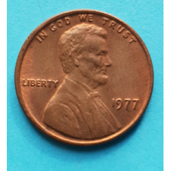 1 (one) cent Lincoln 1977 - Cu