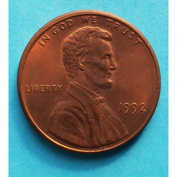 1 (one) cent Lincoln 1992 - Cu