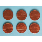 1 (one) cent Lincoln - každý jiný - 6 ks Cu