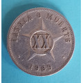 Kuba - XX.centavos 1969 - al