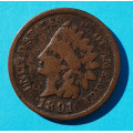 USA - 1 ( one ) cent 1891 indián - Indian Head